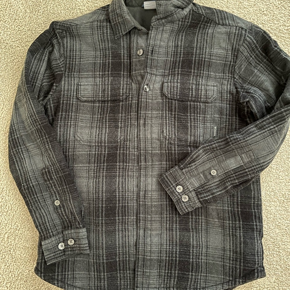 Columbia mens fleece lined PFG style shirt